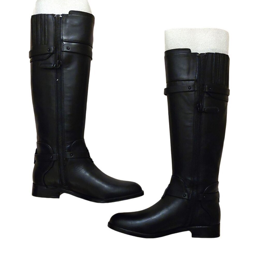 BCBGMAXAZARIA Ma Franz Black Calf Leather Boots Retail $398 - Picture 5 of 7